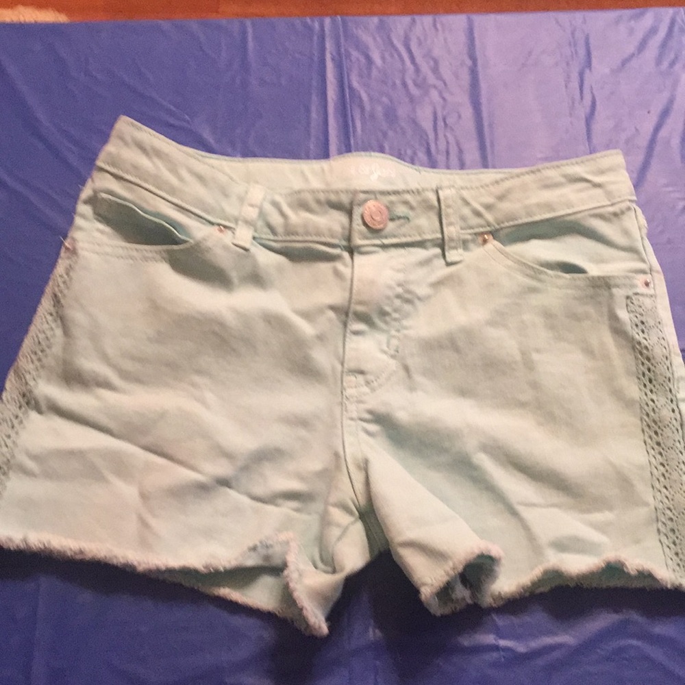 Mint Jean shorts